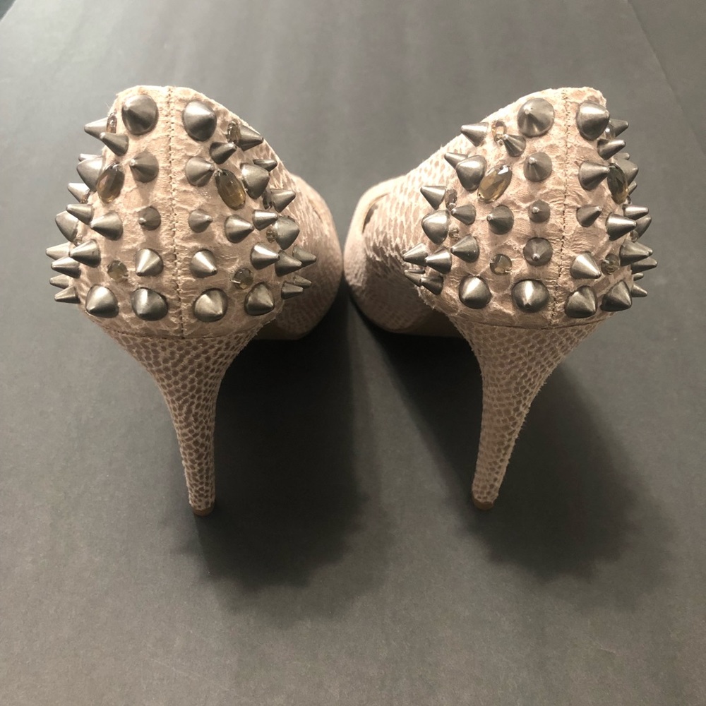 Vera Wang spiked heels.